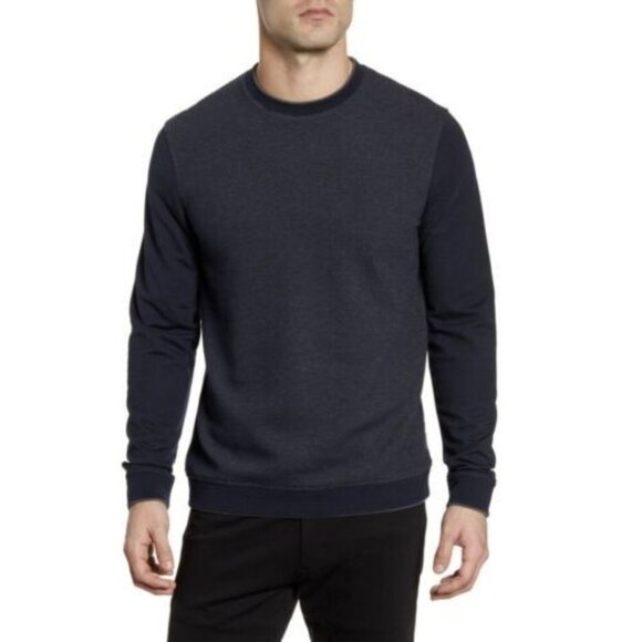Ted Baker Raket Textured Front Jumper Mens Size 5 US XL Wool Blend Classic Gray - Picture 1 of 10